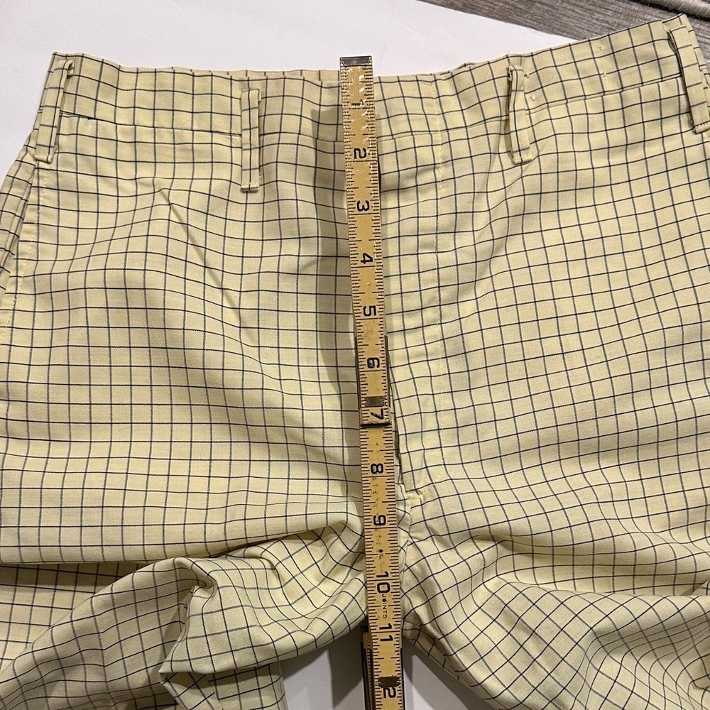 Vintage yellow/blue Checkered windowpane trouser Bermuda Shorts 28” - Picture 5 of 8